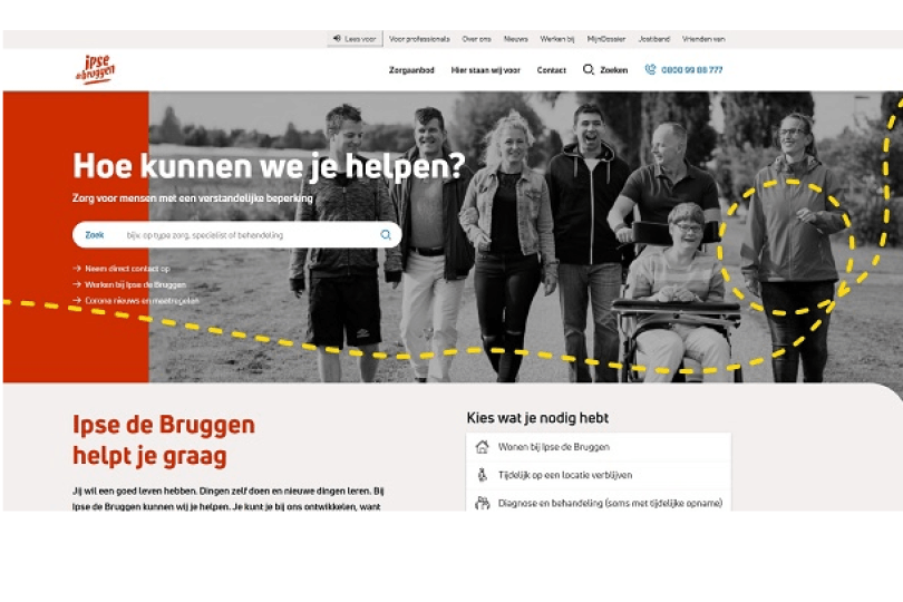Nieuwe website Ipse de Bruggen: ‘Hoe kunnen we je helpen?’