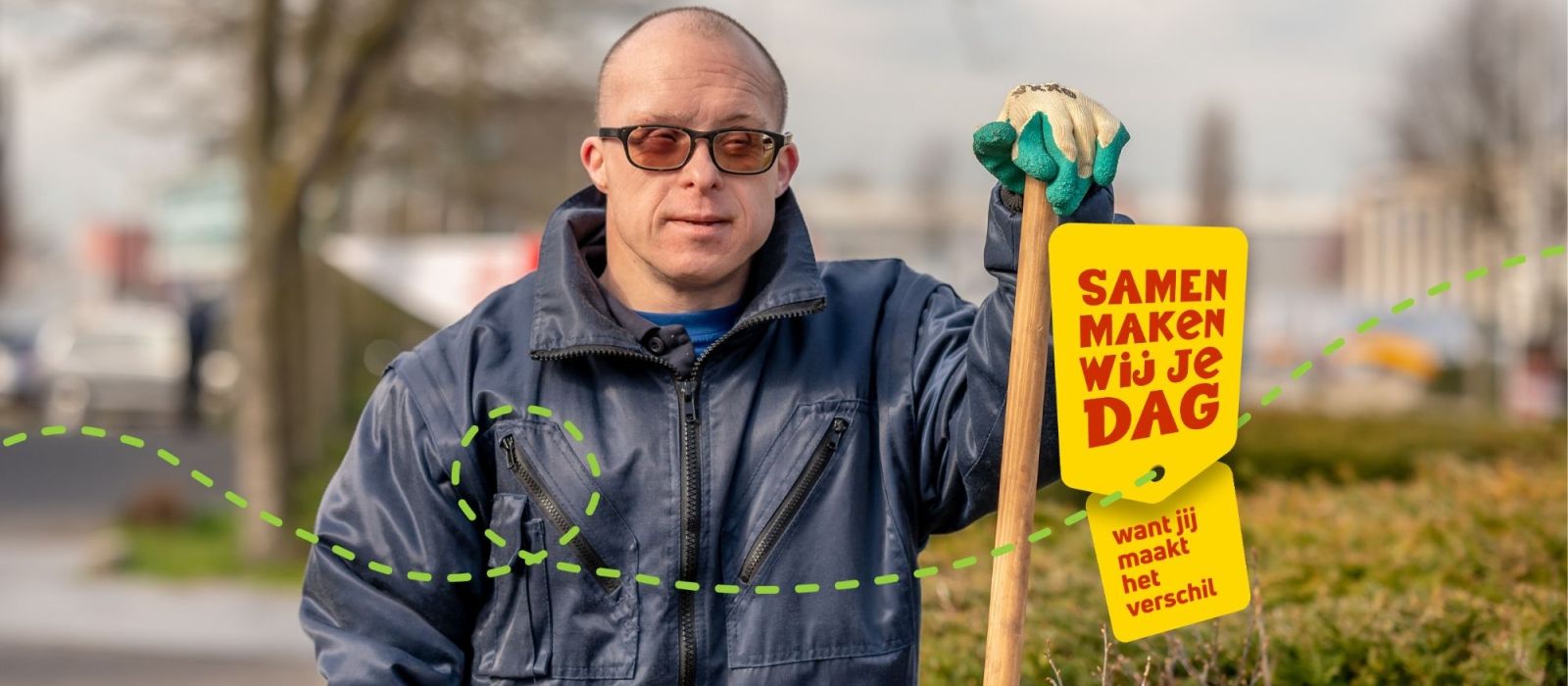 Man aan het werk op de dagbesteding