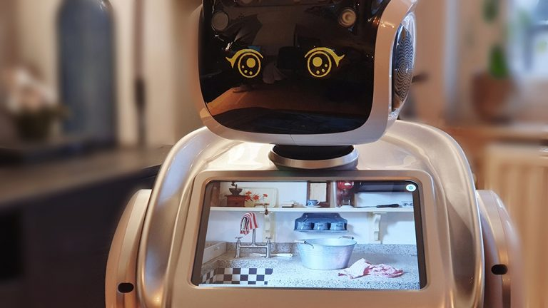 De Emotie-Intelligente Robot toont een afbeelding
