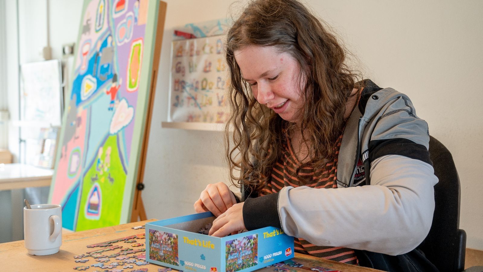 Puzzelen bij dagcentrum Aspergeakker in Zoetermeer