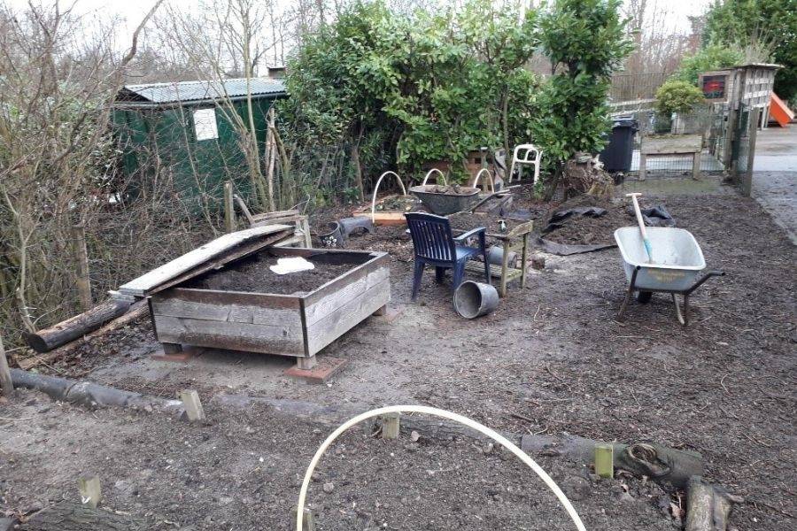 De moestuin van dagbesteding De Buitengroep